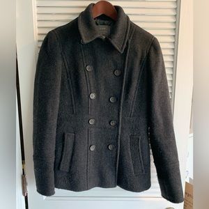 J Crew women’s gray wool blend pea coat size 4